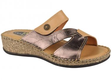 Παντόφλες γυναικείες | Δερμάτινες | Υφαντίδης | 111172 | Μπεζ - Υφαντίδης - 